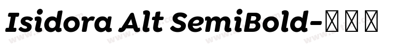 Isidora Alt SemiBold字体转换